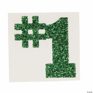 Apparel & Accessories |  #1 Green Glitter Tattoo Stickers – 12 Pc. Apparel & Accessories Apparel & Accessories