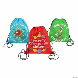 Apparel & Accessories |  12″ x 14 1 2″ Science Party Drawstring Bags – 12 Pc. Apparel & Accessories Apparel & Accessories