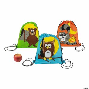 Apparel & Accessories |  12″ x 15″ Camp Adventure Drawstring Bags – 12 Pc. Apparel & Accessories Apparel & Accessories