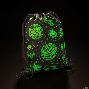 Apparel & Accessories |  12″ x 15″ Glow-in-the-Dark Medium Space Drawstring Bags Apparel & Accessories Apparel & Accessories