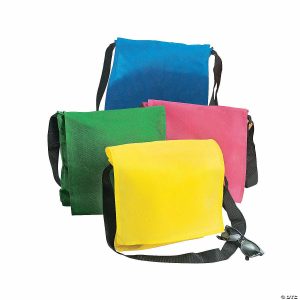 Apparel & Accessories |  12″ x 2″ x 13″ Large Messenger Nonwoven Tote Bags – 12 Pc. Apparel & Accessories Apparel & Accessories