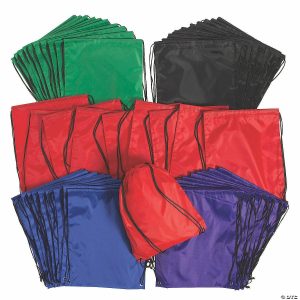 Apparel & Accessories |  13 1/2″ x 16 1 2″ Bulk 50 Pc. Nylon Drawstring Bag Assortment Apparel & Accessories Apparel & Accessories