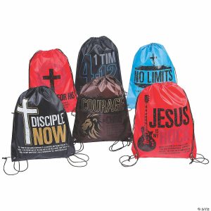 Apparel & Accessories |  14″ x 18″ Large Tween Religious Bible Verse Nylon Drawstring Bags Apparel & Accessories Apparel & Accessories