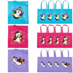 Apparel & Accessories |  15″ x 16 1 2″ Large Penguin Nonwoven Tote Bags – 12 Pc. Apparel & Accessories Apparel & Accessories