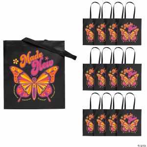 Apparel & Accessories |  15″ x 17″ Large Religious Made New Tote Bags – 12 Pc. Apparel & Accessories Apparel & Accessories