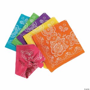 Apparel & Accessories |  20″ Neon Red, Orange, Yellow Green, Blue & Purple Polyester Bandanas – 12 Pc. Apparel & Accessories Apparel & Accessories