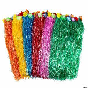 Apparel & Accessories |  24″ – 32″ Adults Layered Rainbow Colored Hula Skirts – 6 Pc. Apparel & Accessories Apparel & Accessories