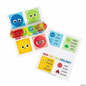 Apparel & Accessories |  7 1/2″ Social Emotional Learning Rubber Popping Bracelets on Card for 24 Apparel & Accessories Apparel & Accessories