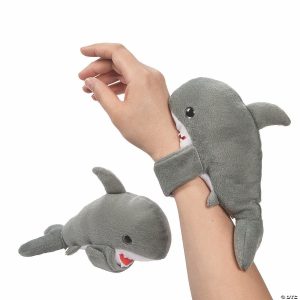 Apparel & Accessories |  9″ Hugging Stuffed Great White Shark Slap Bracelets – 12 Pc. Apparel & Accessories Apparel & Accessories