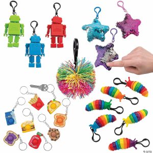 Apparel & Accessories |  Bulk 108 Pc. Sensory Fidget Keychain Assortment Kit Apparel & Accessories Apparel & Accessories