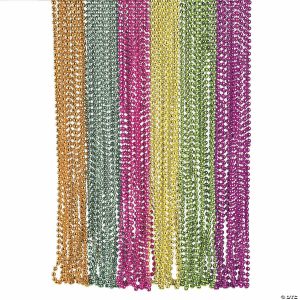 Apparel & Accessories |  Bulk 48 Pc. Metallic Neon Bead Necklace Assortment Apparel & Accessories Apparel & Accessories