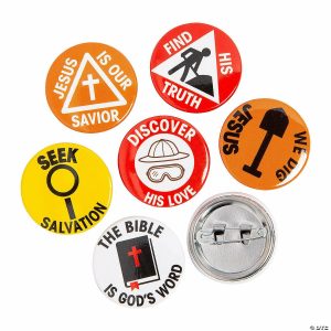 Apparel & Accessories |  Bulk 48 Pc. Mini Dig VBS Buttons Apparel & Accessories Apparel & Accessories