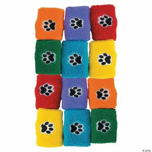 Apparel & Accessories |  Bulk 48 Pc. Paw Print Wristbands Apparel & Accessories Apparel & Accessories