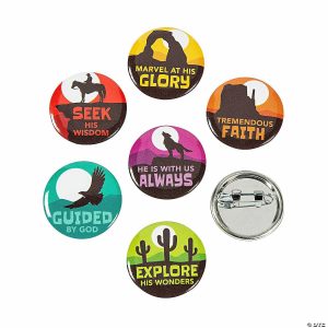 Apparel & Accessories |  Bulk 48 Pc. Southwest VBS Mini Buttons Apparel & Accessories Apparel & Accessories