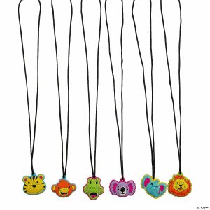 Apparel & Accessories |  Bulk 48 Pc. Zoo Friends Animal Charm Necklaces Apparel & Accessories Apparel & Accessories