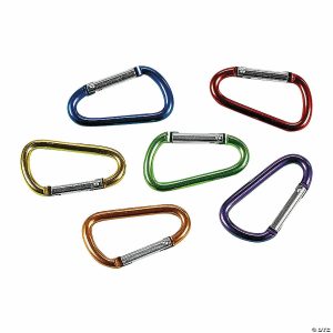 Apparel & Accessories |  Bulk 50 Pc. Colorful Keychain Carabiner Clips Apparel & Accessories Apparel & Accessories