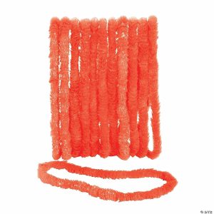 Apparel & Accessories |  Bulk 50 Pc. Orange School Spirit Plastic Leis Apparel & Accessories Apparel & Accessories