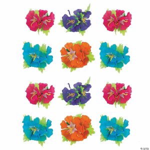 Apparel & Accessories |  Bulk 60 Pc. Hibiscus Hair Clips Apparel & Accessories Apparel & Accessories