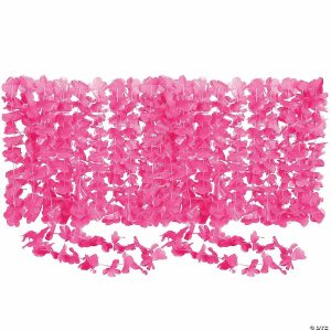 Apparel & Accessories |  Bulk 60 Pc. Hot Pink Flower Leis Apparel & Accessories Apparel & Accessories