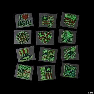 Apparel & Accessories |  Bulk 72 Pc. Glow-in-the-Dark Patriotic Temporary Tattoos Apparel & Accessories Apparel & Accessories