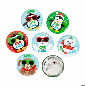 Apparel & Accessories |  Bulk 72 Pc. God is Cool Mini Buttons Apparel & Accessories Apparel & Accessories