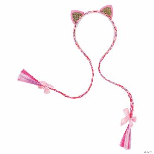 Apparel & Accessories |  Cat Ear Headbands with Braids – 12 Pc. Apparel & Accessories Apparel & Accessories