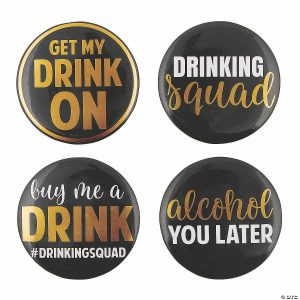 Apparel & Accessories |  Drinking Squad Buttons Apparel & Accessories Apparel & Accessories