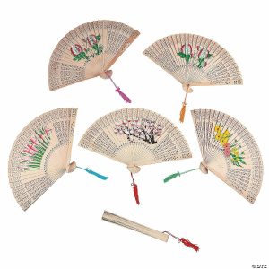 Apparel & Accessories |  Floral Folding Hand Fans – 6 Pc. Apparel & Accessories Apparel & Accessories