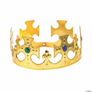 Apparel & Accessories |  Gold Jeweled Crowns – 12 Pc. Apparel & Accessories Apparel & Accessories