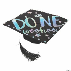 Apparel & Accessories |  Iridescent Self-Adhesive Foam Mortarboard Decorating Kit for 4 Hats Apparel & Accessories Apparel & Accessories