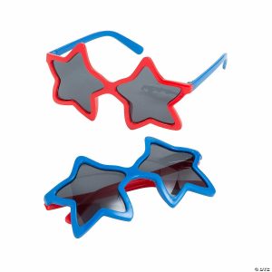 Apparel & Accessories |  Kids Star-Shaped Patriotic Sunglasses – 12 Pc. Apparel & Accessories Apparel & Accessories