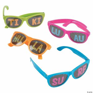 Apparel & Accessories |  Luau Pinhole Glasses – 12 Pc. Apparel & Accessories Apparel & Accessories