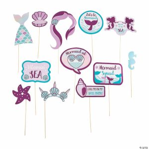 Apparel & Accessories |  Mermaid Sparkle Icons Photo Stick Props- 12 Pc. Apparel & Accessories Apparel & Accessories