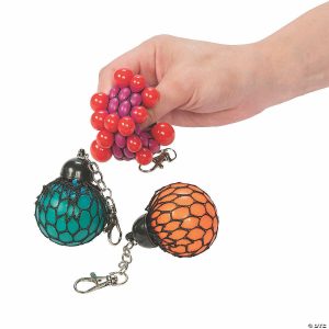 Apparel & Accessories |  Mesh-Covered Squeeze Ball Backpack Clips – 12 Pc. Apparel & Accessories Apparel & Accessories