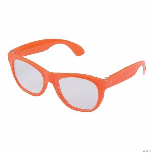 Apparel & Accessories |  Orange Clear Lens Glasses – 12 Pc. Apparel & Accessories Apparel & Accessories