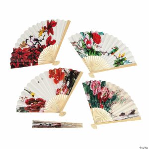 Apparel & Accessories |  Oriental Folding Hand Fan Assortment – 12 Pc. Apparel & Accessories Apparel & Accessories