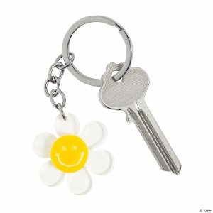 Apparel & Accessories |  Smile Face Daisy Keychains – 12 Pc. Apparel & Accessories Apparel & Accessories