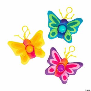 Apparel & Accessories |  Stuffed Butterfly Lotsa Pops Popping Toy Backpack Clip Keychains – 12 Pc. Apparel & Accessories Apparel & Accessories