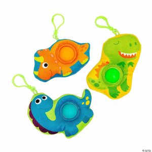 Apparel & Accessories |  Stuffed Dinosaur Lotsa Pops Popping Toy Backpack Clip Keychains – 12 Pc. Apparel & Accessories Apparel & Accessories