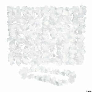 Apparel & Accessories |  White Flower Plastic Leis – 12 Pc. Apparel & Accessories Apparel & Accessories