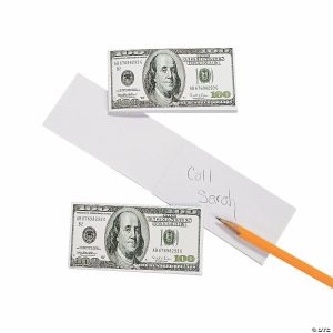 Invitations & Stationery |  2″ x 4″ $100 Bill-Shaped Novelty Paper Notepads – 24 Pc. Invitations & Stationery Invitations & Stationery