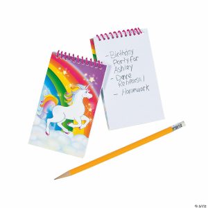 Invitations & Stationery |  3″ x 5″ 30 pg. Rainbow Unicorn Spiral Paper Notepads – 12 Pc. Invitations & Stationery Invitations & Stationery