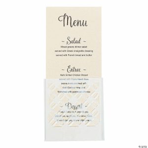 Invitations & Stationery |  Bulk 50 Pc. Decorative Vellum Menu Holders Invitations & Stationery Invitations & Stationery