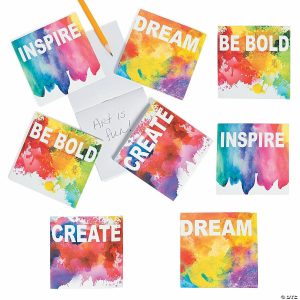 Invitations & Stationery |  Bulk 72 Pc. Rainbow Watercolor Notepads Party Supplies Invitations & Stationery