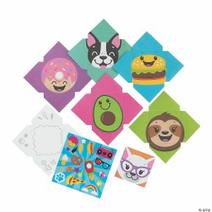 Invitations & Stationery |  Fold and Seal Cartoon Animal and Food Note Cards – 36 Pc. Invitations & Stationery Invitations & Stationery