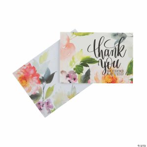 Invitations & Stationery |  Religious Floral Wedding Thank You Cards – 12 Pc. Invitations & Stationery Invitations & Stationery