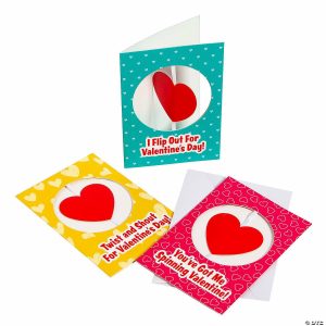 Invitations & Stationery |  Spinning Heart Card Valentine Exchanges for 12 Invitations & Stationery Invitations & Stationery