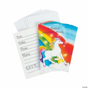 Invitations & Stationery |  Unicorn Party Invitations – 8 Pc. Invitations & Stationery Invitations & Stationery