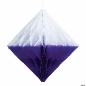 Party Decorations |  10″ Purple Diamond Honeycomb Ceiling Decorations – 6 Pc. Party Decorations Party Decorations