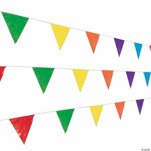 Party Decorations |  100 Ft. x 18″ Multicolor Plastic Pennants Hanging Banner Decoration Party Decorations Party Decorations